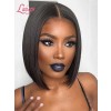 Silk Straight 100% Unprocessed Virgin Human Hair Short Bob Haircut 5x5 HD Lace Closure Wig With Baby Hair Lwigs417