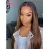 Silky Straight Ombre Highlight Color 360 Lace Wigs Virgin Hair Undetectable HD Dream Swiss Lace Pre-plucked Lwigs174 