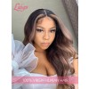 Smile Pretty Girl Ombre Color Body Wave Virgin Human Hair Wigs 360 Lace Wig Glueless Dream HD Lace Frontal Wig Ash Brown Mixed Color Hair Lwigs347