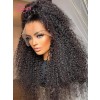 Summer Sale Curly Hairstyles 13x4 Lace Frontal Wig Plucked Natural Hairline Afro Curly Virgin Black Hair 13x4 Transparent Lace Front Wig SS03
