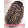 13x6 Deep Wave Highlight Chestnut Brown Color Wig For Black Women Human Hair HD Lace Affordable 13x6 Lace Front Wig Lwigs369