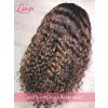 Deep Wave Highlight Chestnut Brown Color Wigs For Black Women Human Hair HD Lace Affordable 13x6 Lace Front Wig Lwigs369