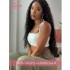 Undetectable HD Lace Deep Curly Virgin Brazilian Hair 360 Lace Frontal Wig Bleaches Knots For Black Women LWigs48