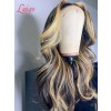 Undetectable HD Lace 13x4 Frontal Wigs Highlights Body Wave With Plucked 190% Density Brazilian Virgin Human Hair MD08