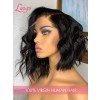 Undetectable HD Lace Natural Color Middle Part Brazilian Virgin Hair Body Wave Short Bob Hair Style 360 Lace Wigs Lwigs32