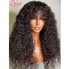 Undetectable HD Swiss Lace Virgin Hair Curly Hairstyles With Bangs Brazilian Human Hair 360 Lace Wig Lwigs170