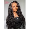 Unprocessed Virgin Brazilian Glueless 180% Density Human Hair Transparent HD Curly Full Lace Wigs Lwigs124