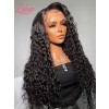 Unprocessed Virgin Brazilian Glueless 180% Density Human Hair Transparent HD Curly Full Lace Wigs Lwigs124