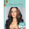 Women's Day Special Brown Balayage Color Body Wave Hairstyles 13x6 Brazilian Human Hair Middle Part Lace Front Wig WD06