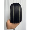 Lwigs Bleached Knots Silky Straight Brazilian Human Hair Short Bob Dress-up 5x5 HD Lace Closure Wigs Pre Plucked Hairline Lwigs719