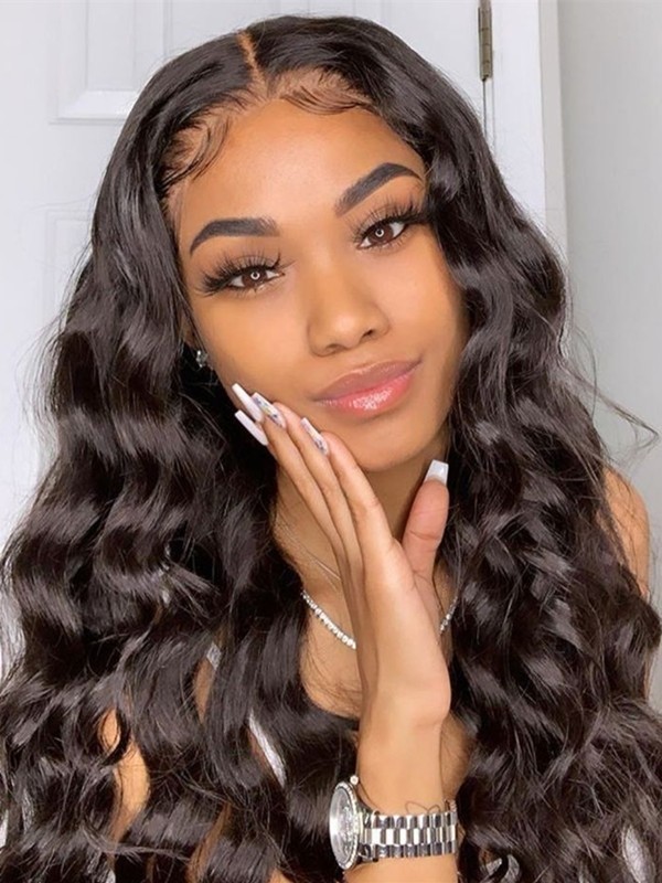 US Warehouse 48H Shipping Loose Wave 200% Density Natural Hairline Deep Parting 13x6 Invisible HD Lace Front Wigs US14