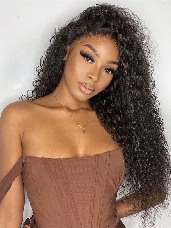 10A Unprocessed HD Lace Frontal Wig Natural Hairline Curly Brazilian Virgin Human Hair 13X6 Lace Front Wigs Lwigs123