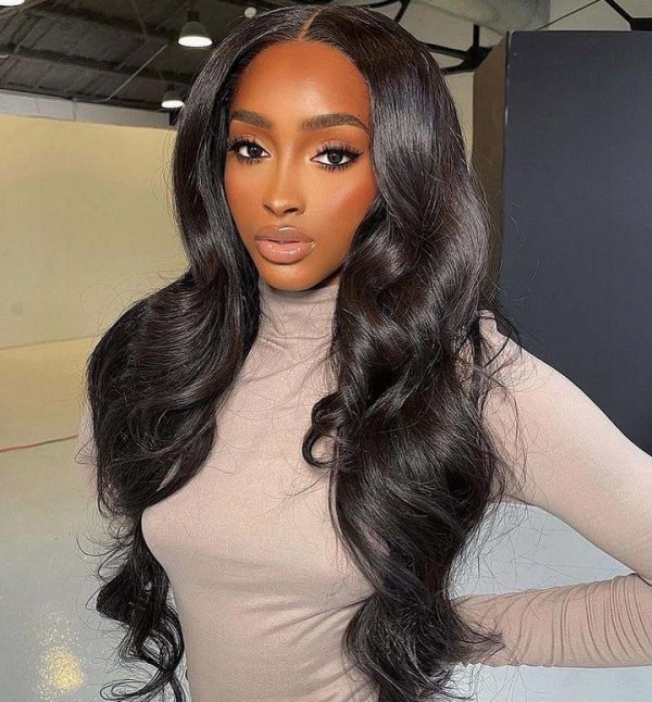 Mother's Day Sale HD Lace Wigs Highlight Color Siky Straight With Body Wave Wigs Virgin Human Hair MD09