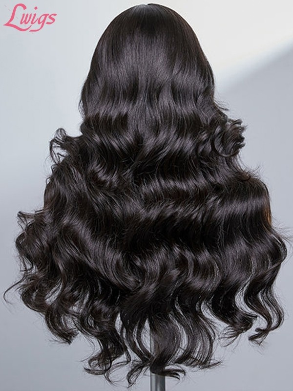 Glueless Wig For Beginners 100% Human Hair Body Wave Bleached Single Knots Undetectable HD Full Lace Wig Lwigs189