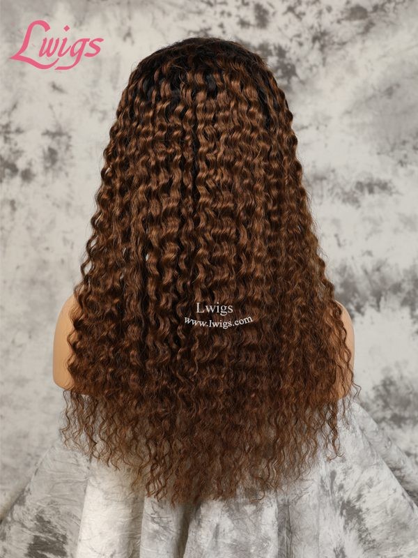 180% Density Ash Brown Wigs Human Hair Bleached Knots Dream Swiss Lace Frontal Kinky Curly Wig Hairstyles 360 Lace Wig With Elastic Band Lwigs147