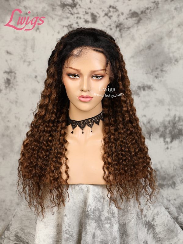 180% Density Ash Brown Wigs Human Hair Bleached Knots Dream Swiss Lace Frontal Kinky Curly Wig Hairstyles 360 Lace Wig With Elastic Band Lwigs147
