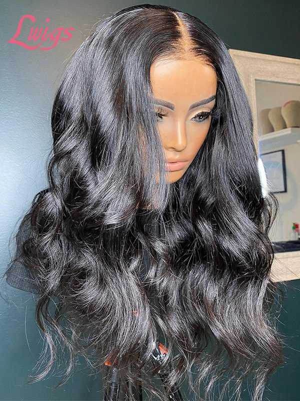 Combo Sale Long Body Wave 4*4 Lace Wig With Kinky Curly Lace Front 13*4 Wig Bleached Knots With Babe Hair Tax Refund Sale TAX22