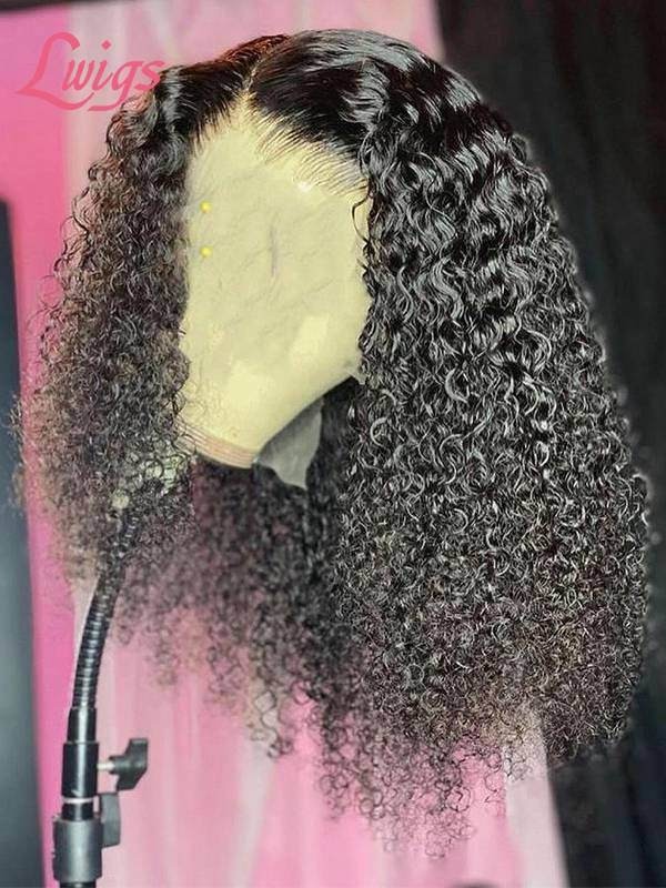 Combo Sale Long Body Wave 4*4 Lace Wig With Kinky Curly Lace Front 13*4 Wig Bleached Knots With Babe Hair Tax Refund Sale TAX22