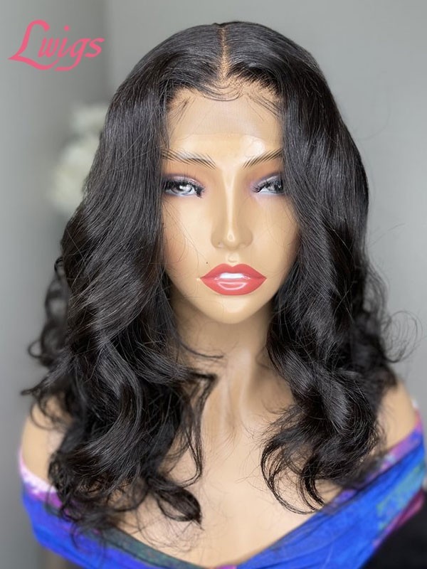 2021 Hot Selling Cuticle Aligned Unprocessed Brazilian Virgin Human Hair Wigs Body Wave HD 5X5 Lace Closure Wigs Lwigs 419