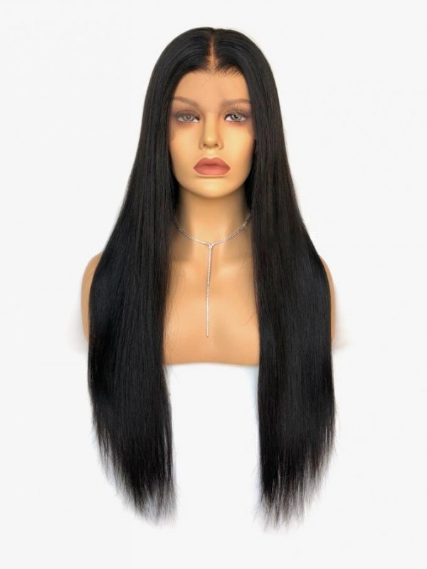 24H Shipping HD Lace Silky Straight Human Hair 180% Density Undetectable HD Lace Front Wig Pre-Plucked With Single Knots Lwigs08