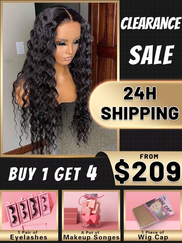 24H Shipping Virgin 360 Wig Human Hair Deep Wave Undetectable Dream Swiss Lace Pre-Plucked Natural Hairline 360 Wig KC01