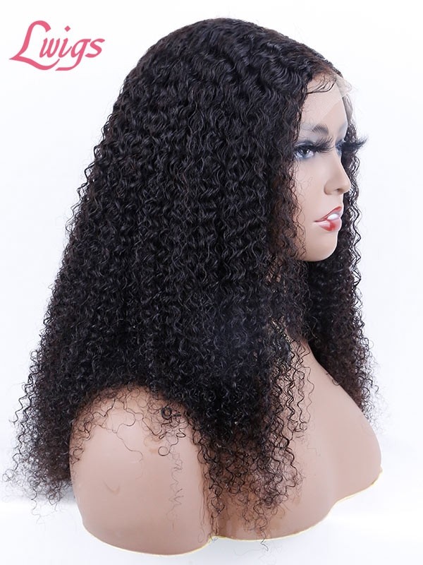 180% Density 13x6 HD Lace Wigs Brazilian Virgin Hair Kinky Curly With Natural Pre-plucked Hairline Lwigs192