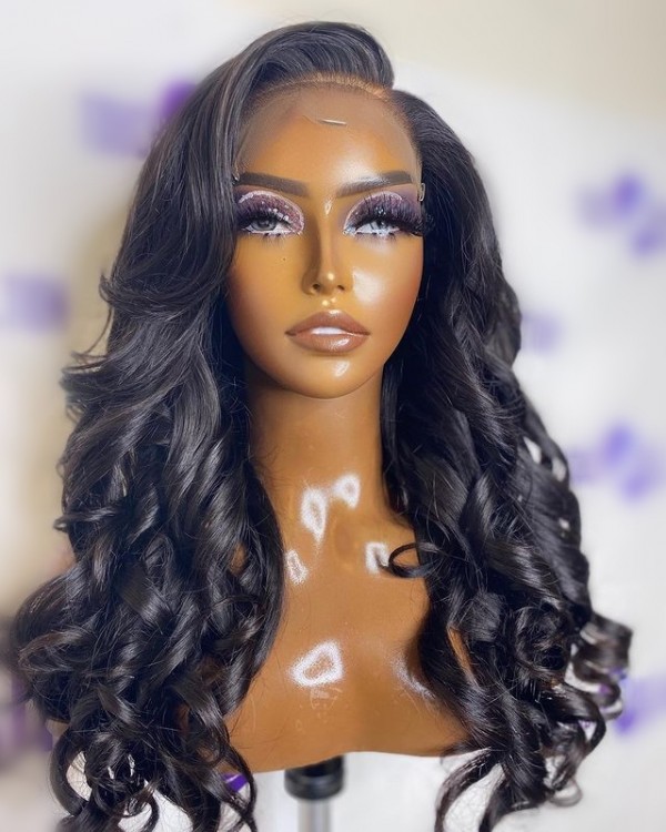 Bleached Knots 360 Wigs For Sale Pre-plucked Side Part Virgin Hair Body Wave Human Hair Lace Wigs Lwigs634