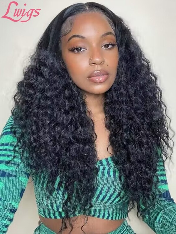 Hair Trends Virgin Hair Glueless Deep Curly Full Lace Wigs Dream HD Swiss Lace Human Hair Wigs Single Knots With Baby Hair Lwigs16
