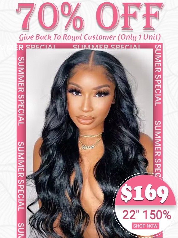 Lwigs Summer Special Offer Pre-plucked Hairline Body Wave 22 Inch 150% Density Bleached Knots 13x6 Lace Front Wig TS02
