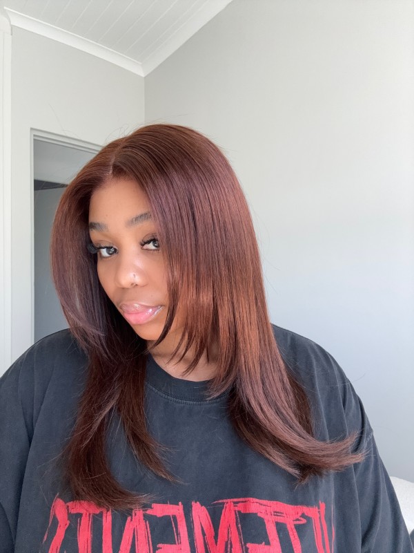 Lwigs Most-Fit Cap Lagos Hairline Pre-Plucked Realistic Knots Silky Straight Layer Style 11x6 Skinlike HD Lace Frontal Wigs UD19