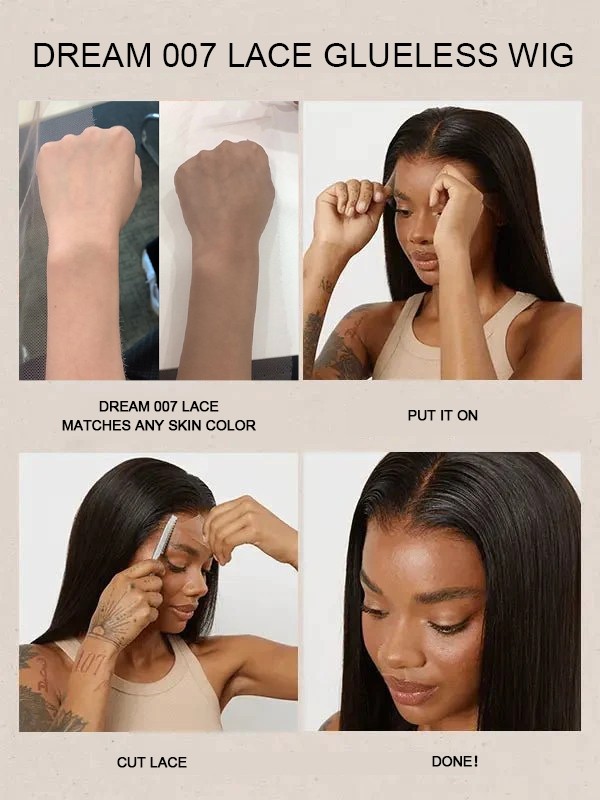Lwigs New Arrivals Brazilian Virgin Human Hair Glueless Dream 007 Lace Curly Hairstyles Bleached Knots 7x5.5 Lace Wig PR06