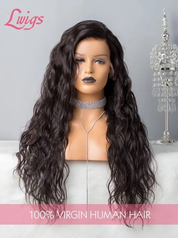 360 Lace Wigs Human Hair Wigs Unprocessed Virgin Brazilian Water Wave Hair Wigs Dream Swiss Lace Lwigs197