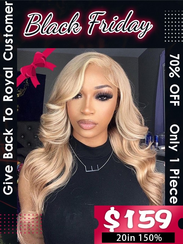 Lwigs Black Friday Special Side Part Invisible Knots Body Wave 20 Inches 150% Density HD 13x4 Lace Front Wigs BS11