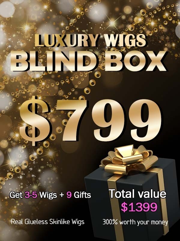 Lwigs $799 Luxury Surprise Mystery Box - 100% Human Hair Real HD Lace Wigs VALUE $1399 UD28