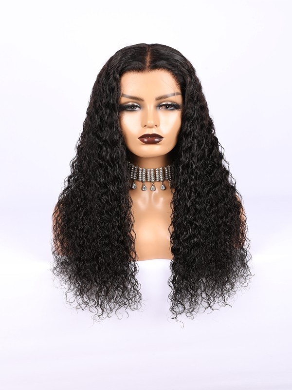 Top Quality HD Lace Curly Brazilian Human Hair Free Part 360 Lace Wig Pre-bleached Invisible Knots Lwigs48