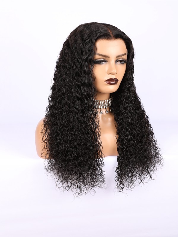 Top Quality HD Lace Curly Brazilian Human Hair Free Part 360 Lace Wig Pre-bleached Invisible Knots Lwigs48