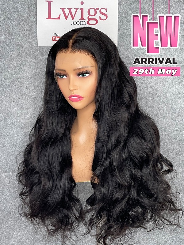 Lwigs Custom Wig High Grade 100% Virgin Human Hair 13x6 HD Lace 22 Inches 180% Density Bleached Single Knots Frontal Wig Custom10
