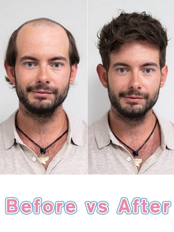 6 inch Men Toupee 100% Human Hair Wholesale Men Wig Hair Replacement 8x10 Silk Base Men Hairpieces Best Quality Topper TP01