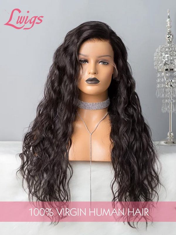 Deep Wave HD Lace Bleached Knots Affordable Brazilian Hair 360 Wig Undetectable HD Lace Wig For Black Women Lwigs166