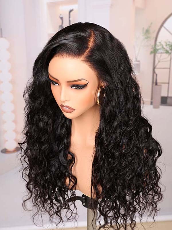 Lwigs Most-Fit Cap Ready To Go Deep Side Parting Super Natural Hairline Deep Wave HD 11x6 Frontal Lace Wigs UD23