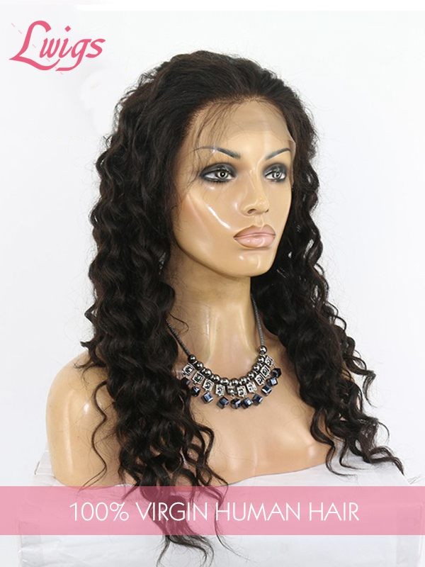 Natural Hair Wig 100% Human Hair Bleached Knots Loose Wave Affordable Clean Hairline 360 HD Lace Wigs With Elastic Band Lwigs180