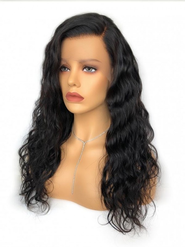 Brazilian Hair Loose Deep Wave Human Hair Natural Color Wig With Baby Hair Glueless Full Lace Wigs Lwigs60
