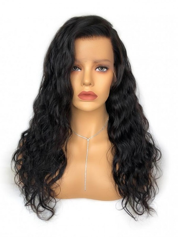 Brazilian Hair Loose Deep Wave Human Hair Natural Color Wig With Baby Hair Glueless Full Lace Wigs Lwigs60