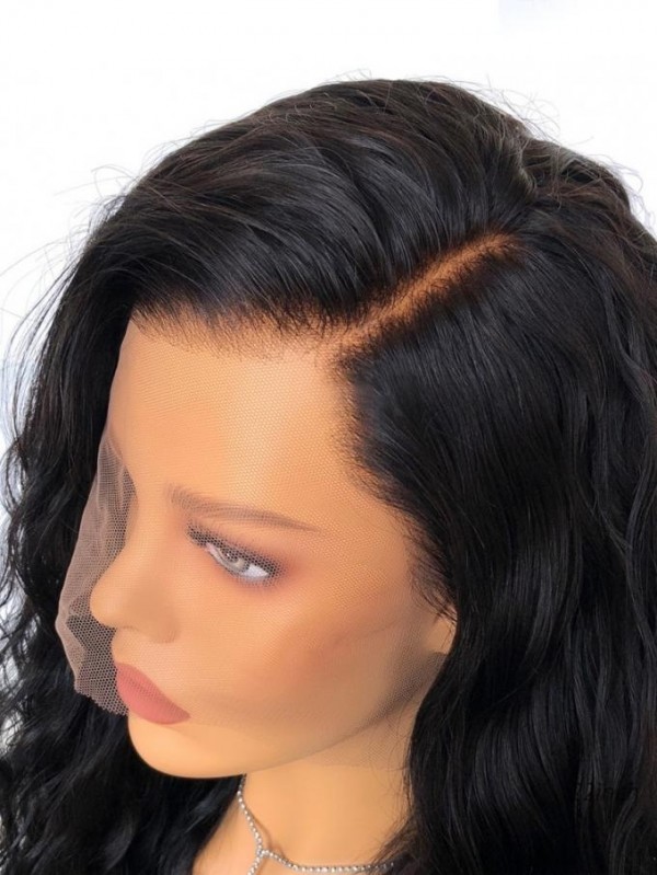 Brazilian Hair Loose Deep Wave Human Hair Natural Color Wig With Baby Hair Glueless Full Lace Wigs Lwigs60