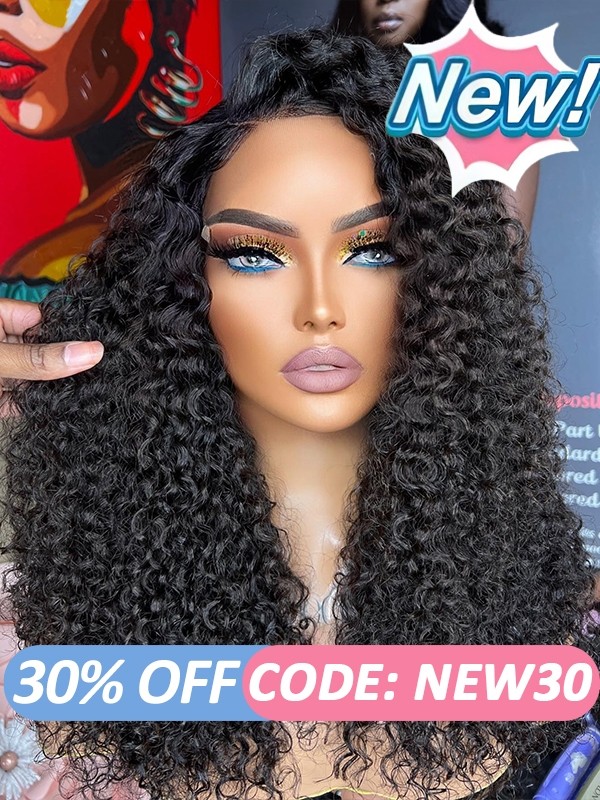 Lwigs New Arrivals Side Part Top Quality Clean Hairline HD Curly Lace Wig Styles 360 Lace Wigs Brazilian Virgin Hair NEW55