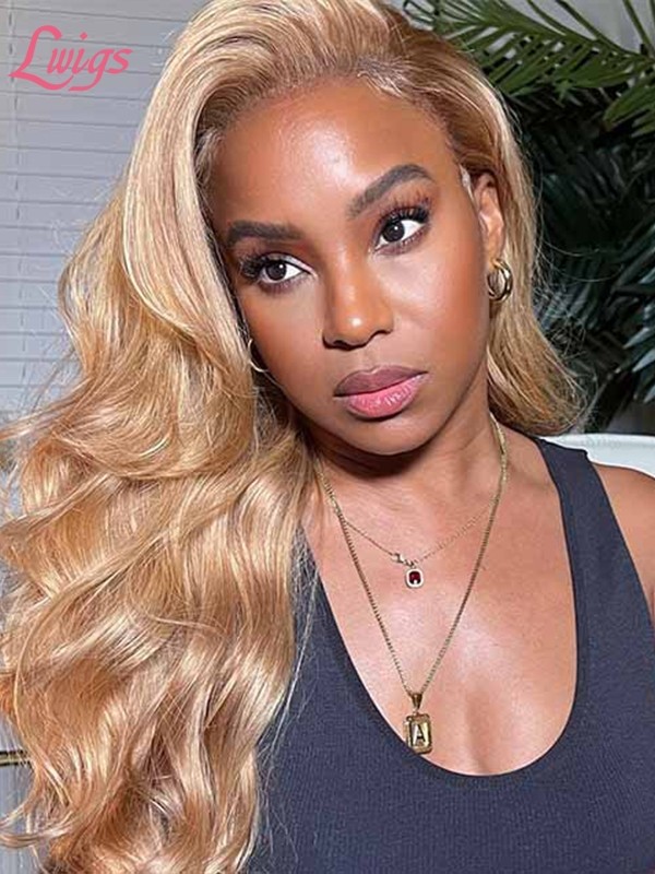 Beginners Friendly #27 Color Body Wave Human Hair Pre-Plucked Clean Hairline HD 13x6 Lace Front Wig MD02