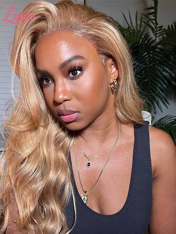 Beginners Friendly #27 Color Body Wave Human Hair Pre-Plucked Clean Hairline HD 13x6 Lace Front Wig MD02