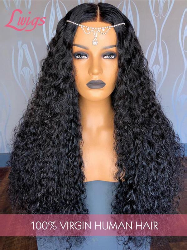 Glueless HD Dream Lace Virgin Human Hair Preplucked Afro Curly Wig With Baby Hair 360 Wig Brazilian Hair Bleached Single Knots Lwigs184