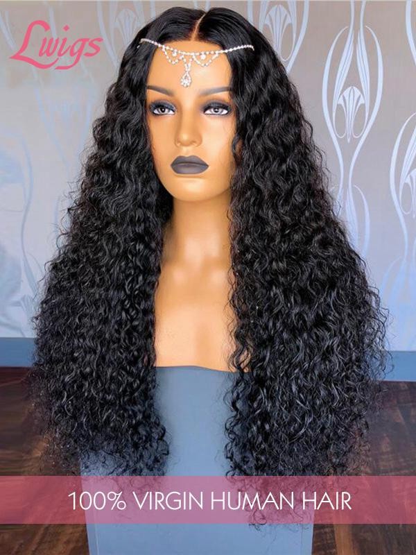 Glueless HD Dream Lace Virgin Human Hair Preplucked Afro Curly Wig With Baby Hair 360 Wig Brazilian Hair Bleached Single Knots Lwigs184