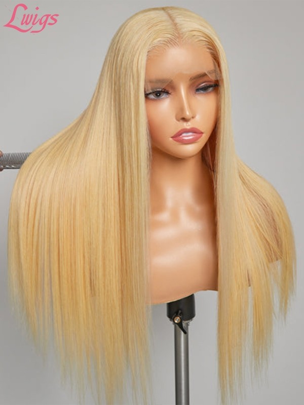 Affordable #613 Wig Human Hair Silky Straight Blonde Pre Plucked HD Lace Wig 13x4 Lace Front Wigs For Black Women Lwigs72